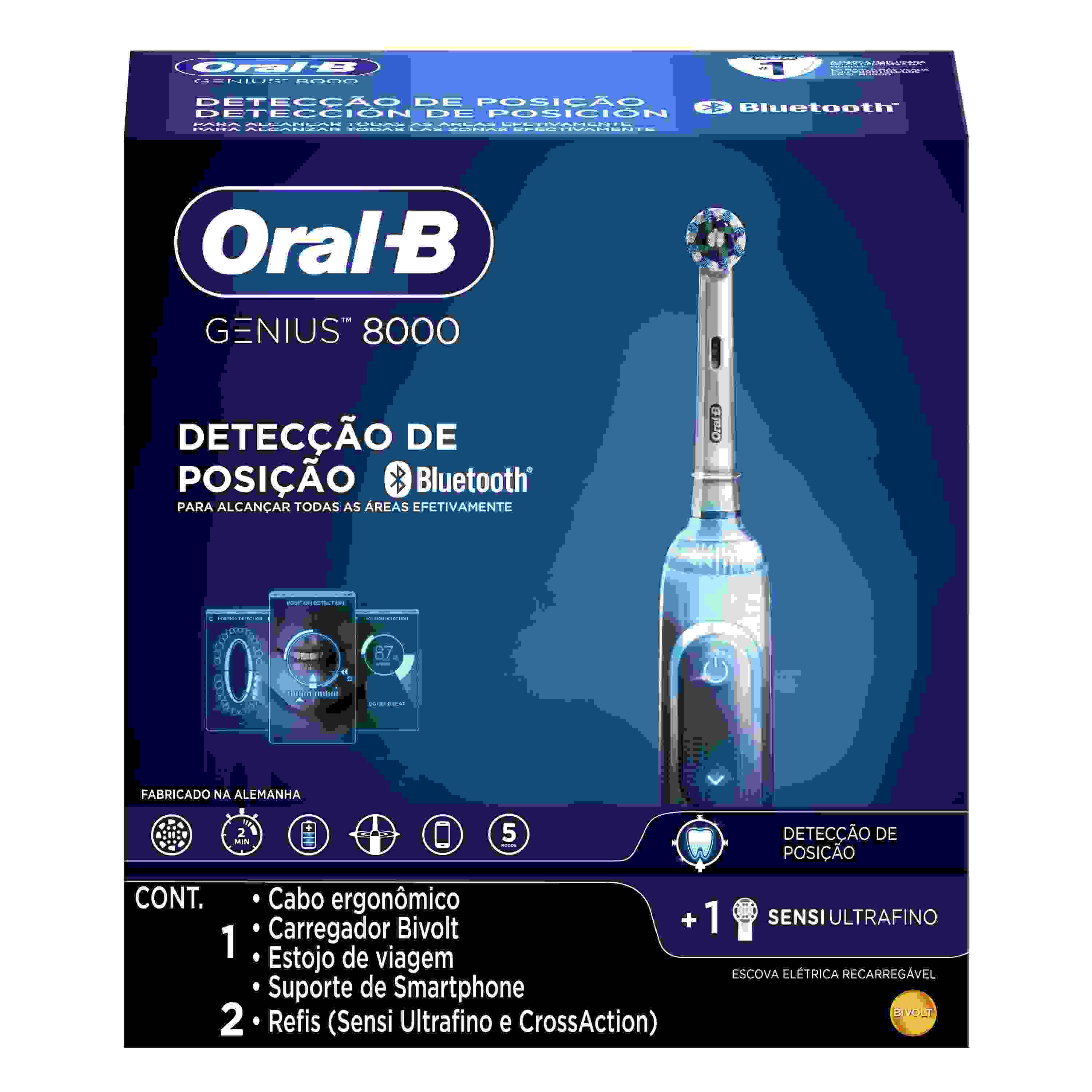 ESCOVA ELÉTRICA ORAL-B GENIUS 8000 BIVOLT                                                           