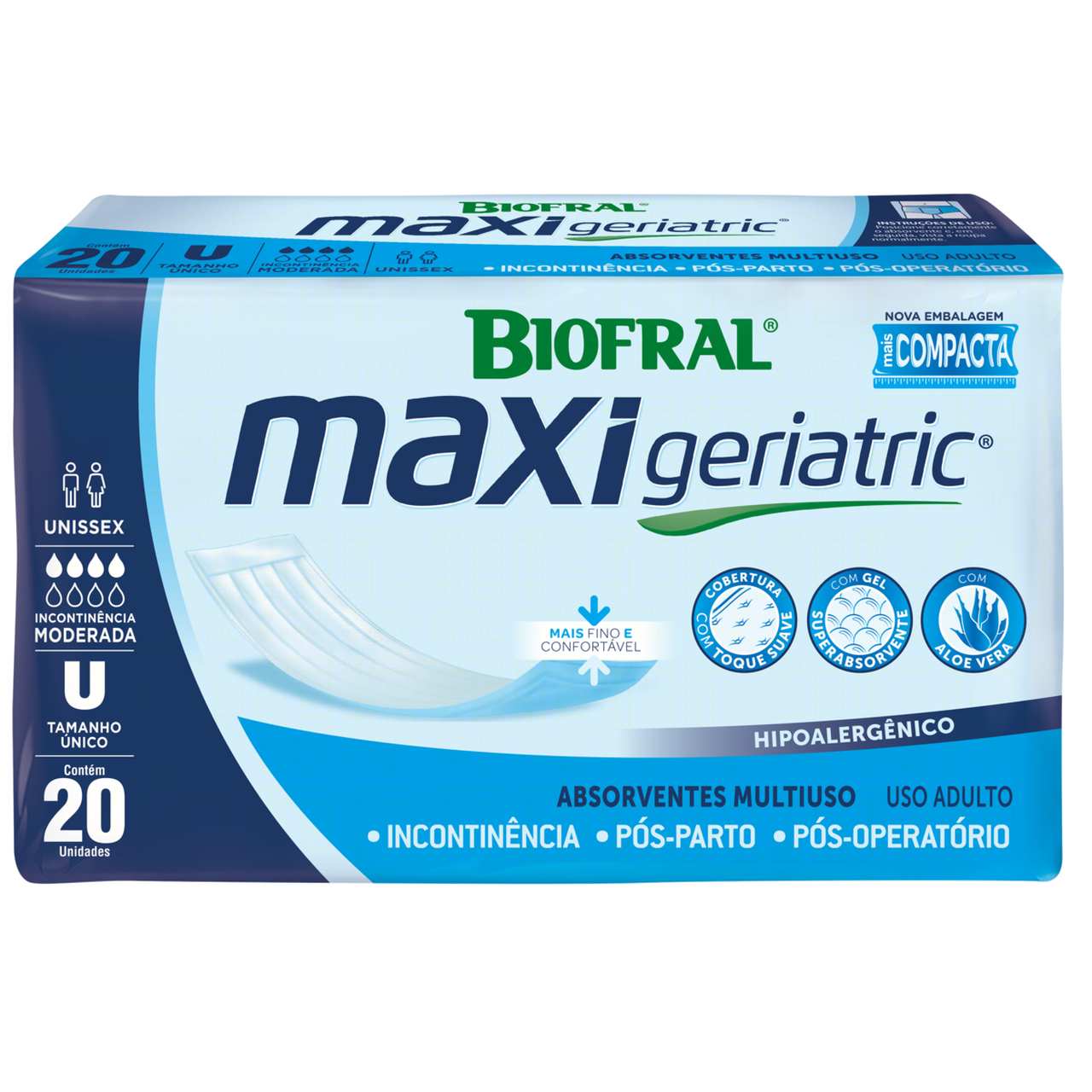 ABSORVENTE BIOFRAL MAXI GERIÁTRICO ADULTO COM 20 UNIDADES                                            image number null