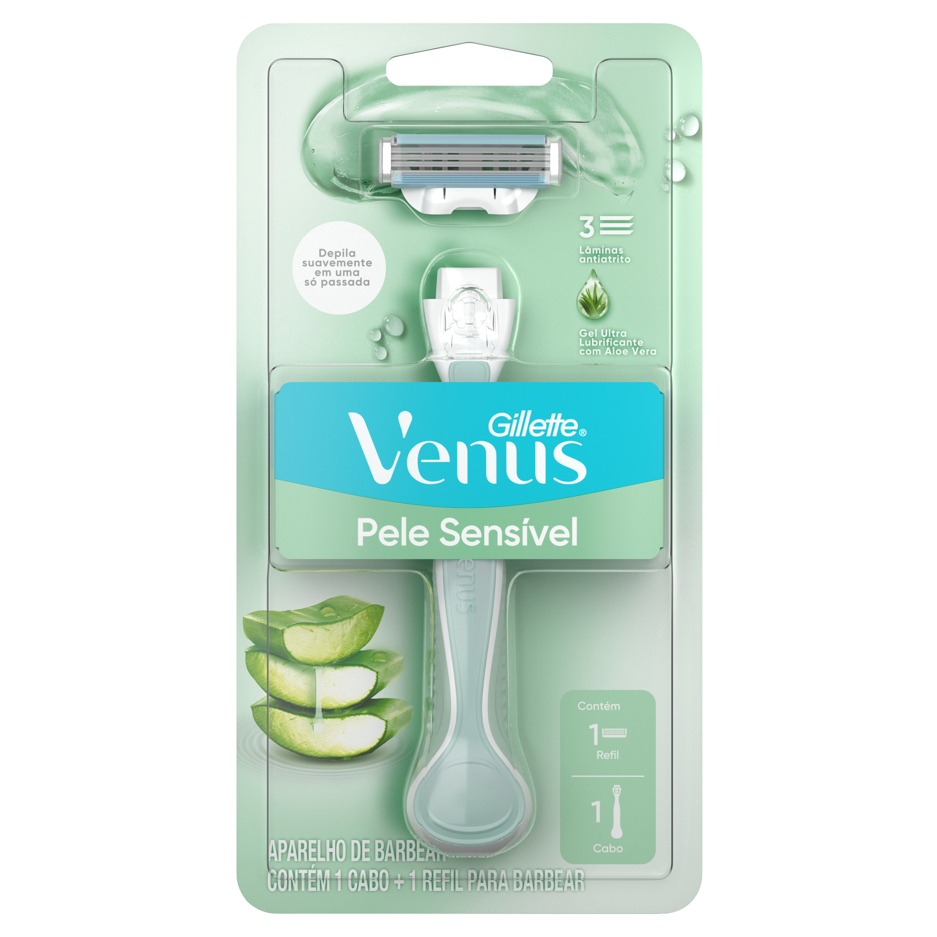 APARELHO DEPILATORIO VENUS PELE SENSIVEL 1UP GILLETTE                                               