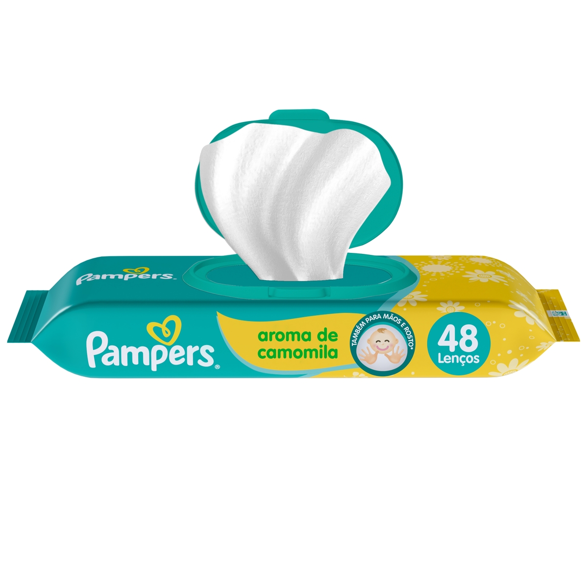 LENÇO UMEDECIDO PAMPERS CAMOMILA COM 48 UNIDADES                                                     image number null