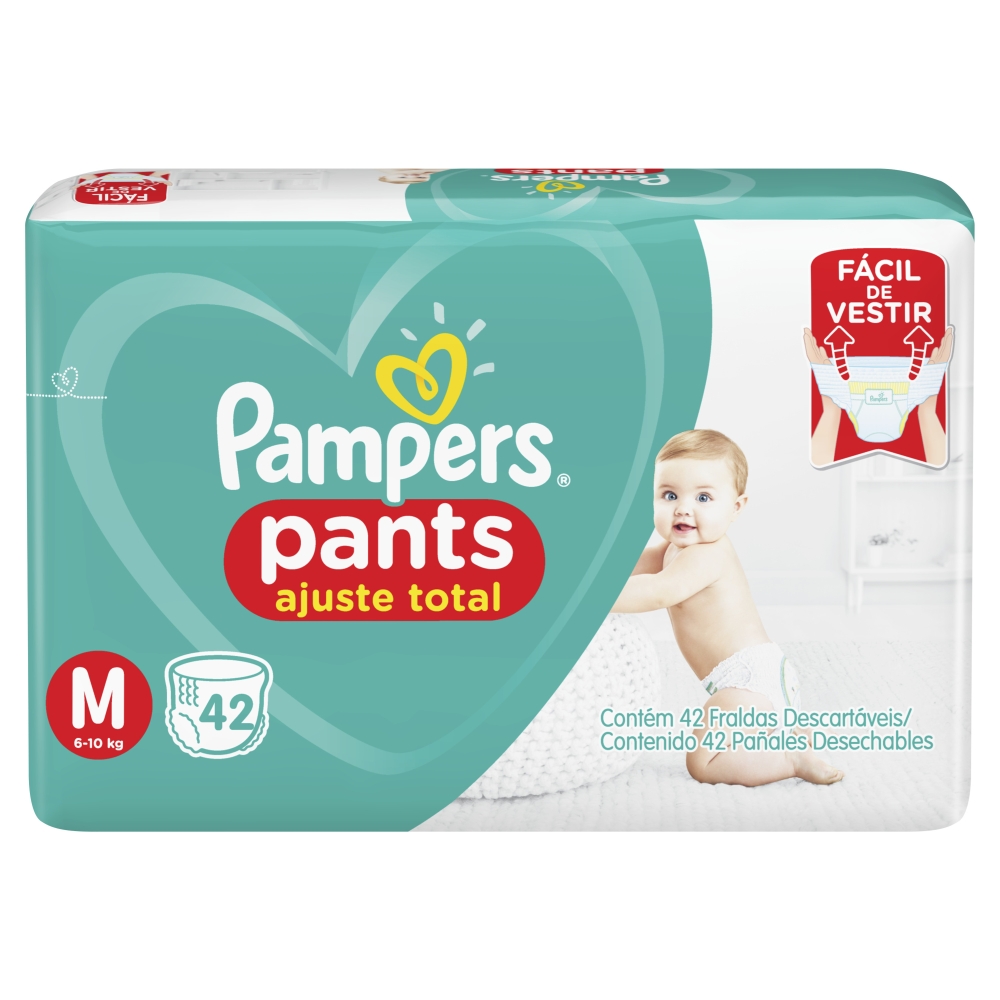 FRALDA PAMPERS PANTS CONFORT SEC M MEGA 42 UNIDADES                                                 