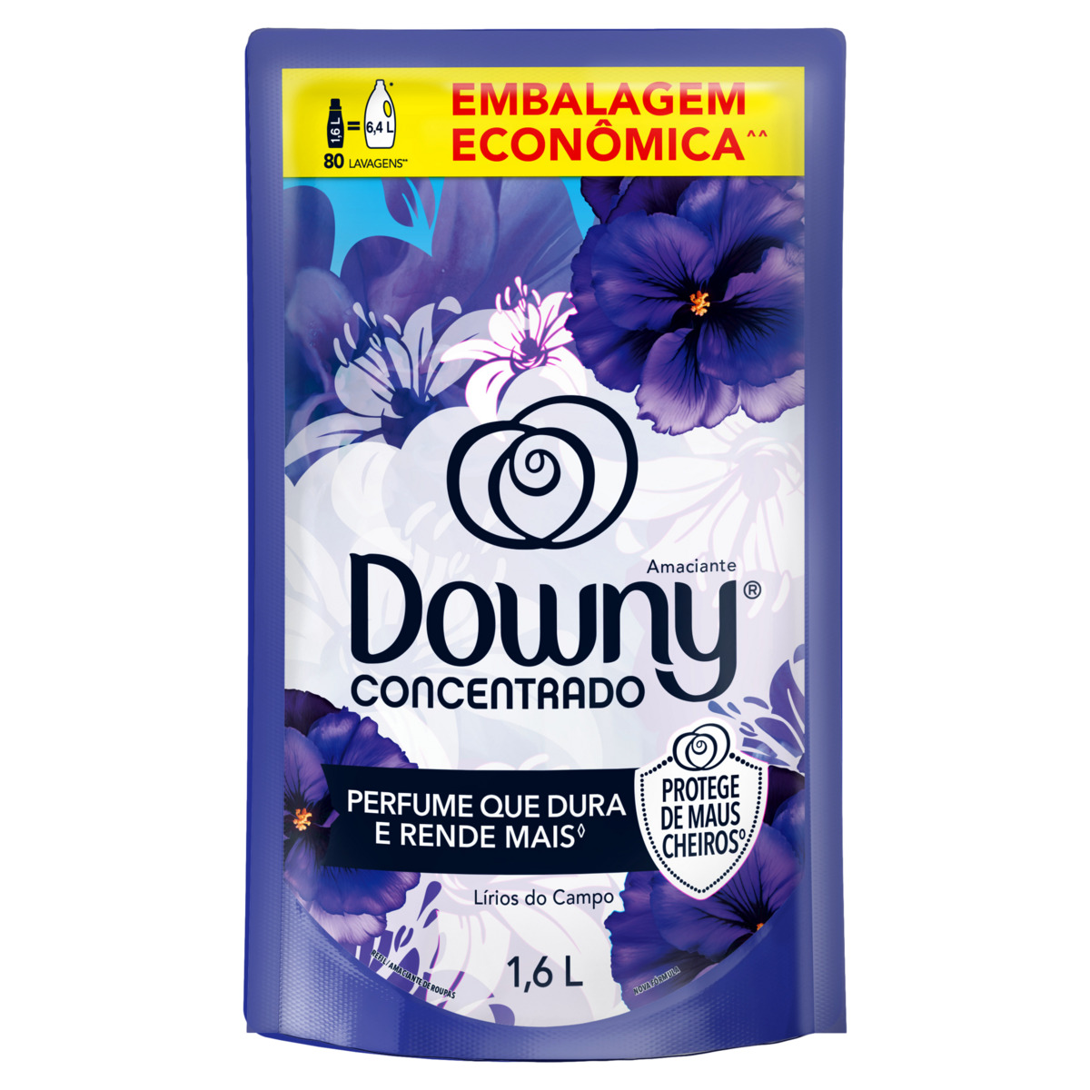 AMACIANTE DOWNY LÍRIOS DO CAMPO REFIL 1600ML                                                        
