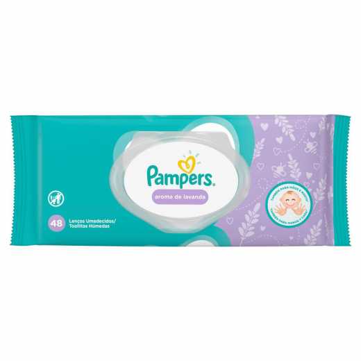 LENÇOS UMEDECIDOS PAMPERS LAVANDA COM 48 UNIDADES                                                   