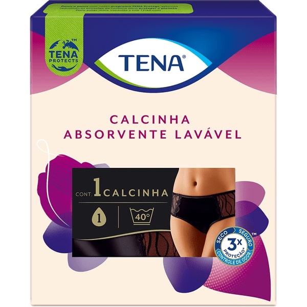 CALCINHA ABS.TENA LAVAVEL PRETA EG C/1UN                                                            