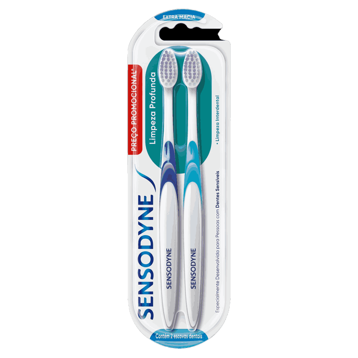 ESC.SENSODYNE LIMPEZA PROFUNDA EXTRA MACIA C/2UN                                                    