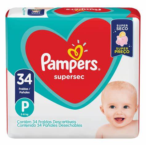 FRALDA PAMPERS SS P PACOTAO C/34UN                                                                  