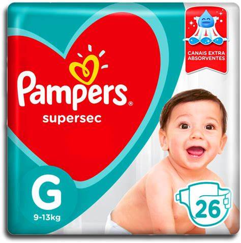 FRALDA PAMPERS SS G PACOTAO C/26UN                                                                  