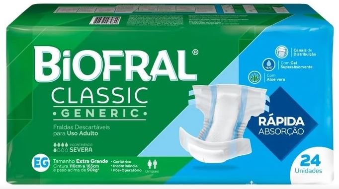 FRALDA BIOFRAL CLASSIC GENERIC EG C/24UN                                                            