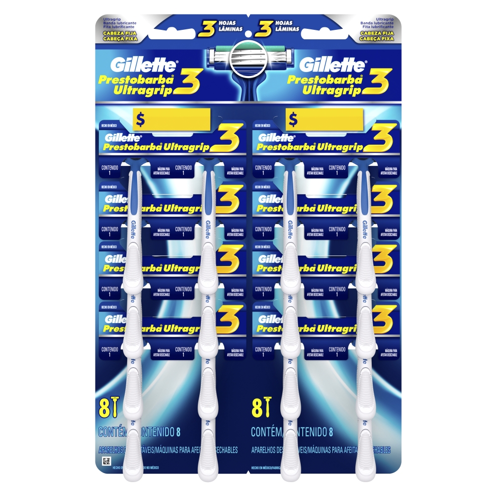 APARELHO PRESTOBARBA ULTRAGRIP 3 OS  GILLETTE COM 2 UNIDADES                                        