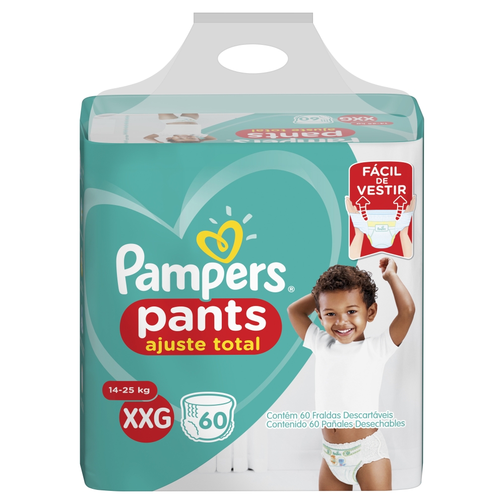 FRALDA PAMPERS PANTS CONFORT SEC XXG 60 UNIDADES                                                    