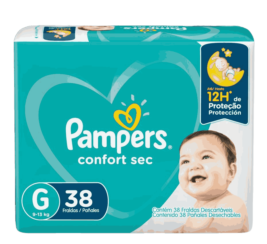 FRALDA PAMPERS CONFORT SEC MEGA 38 UNIDADES                                                         