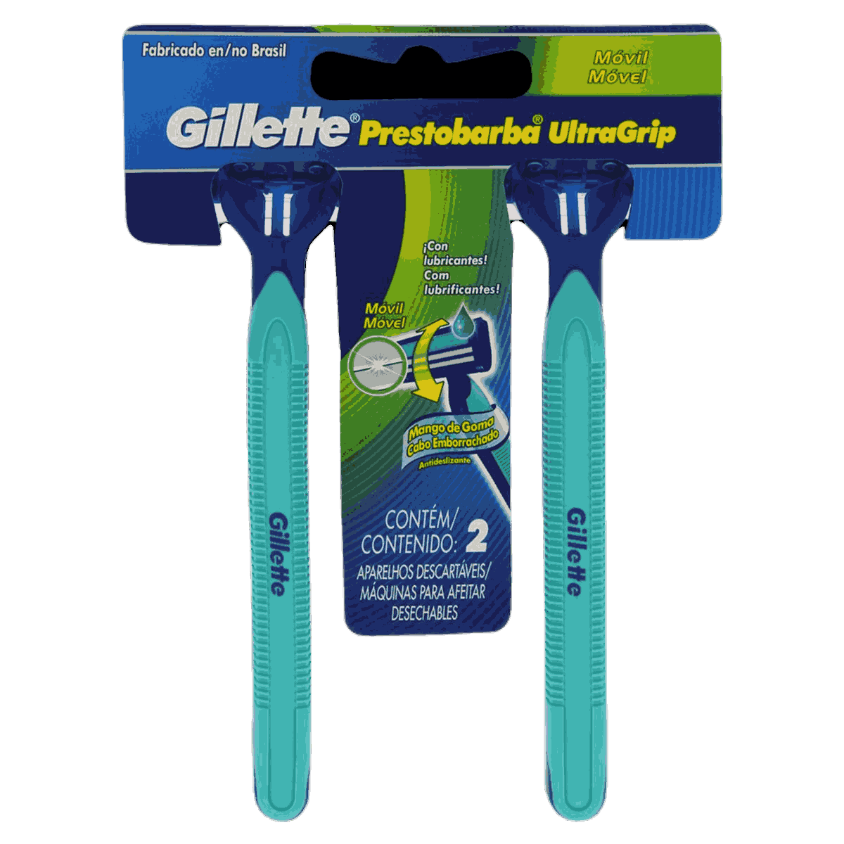 APARELHO PRESTOBARBA GILLETTE ULTRAGRIP 2 MÓVEL COM 2 UNIDADES                                       image number null