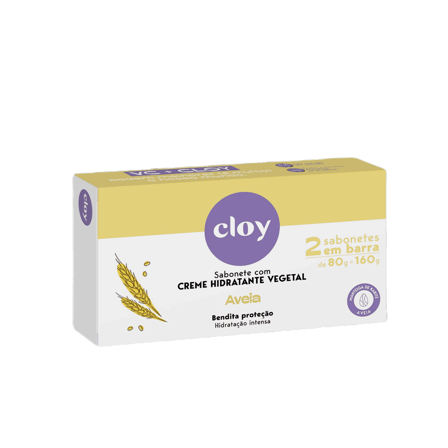 SABONETE CLOY AVEIA 80GR C/2 UN                                                                     