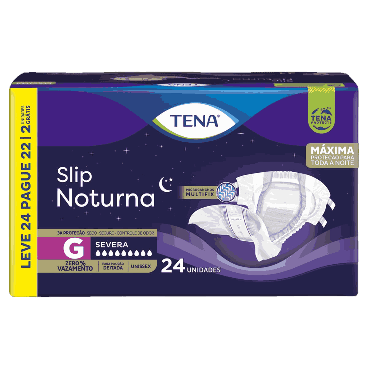 FRALDA TENA SLIP NOTURNA G LV24PG22                                                                 