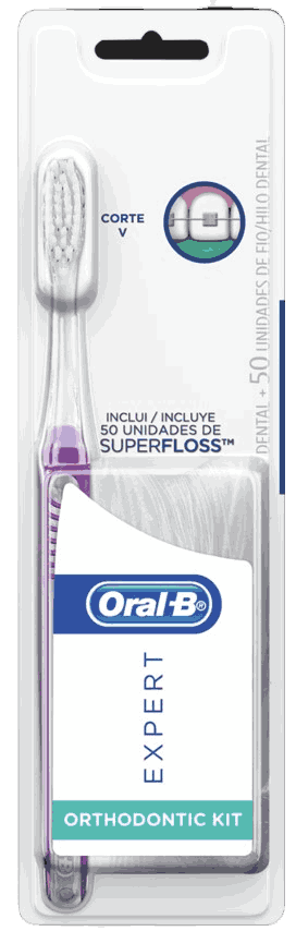 ESCOVA ORAL-B ORTODÔNTICA +FIO SUPER FLOSS 50 UNIDADES                                              