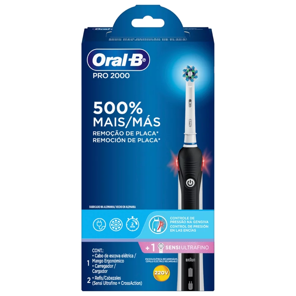 ESCOVA ELÉTRICA ORAL-B PRO 2000 220V                                                                