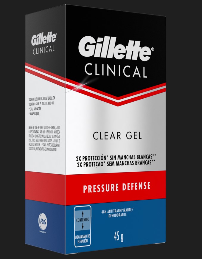 DESODORANTE GILLETTE CLINICAL STRENGH PRESSURE DEFENSE 45G