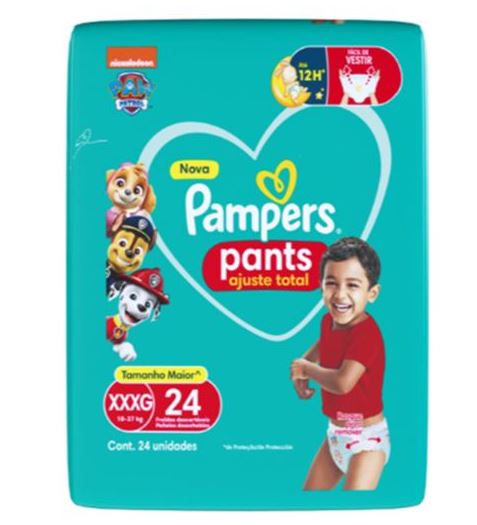 FRALDA PAMPERS PANTS AT XXXG 24PADSX08IT                                                            