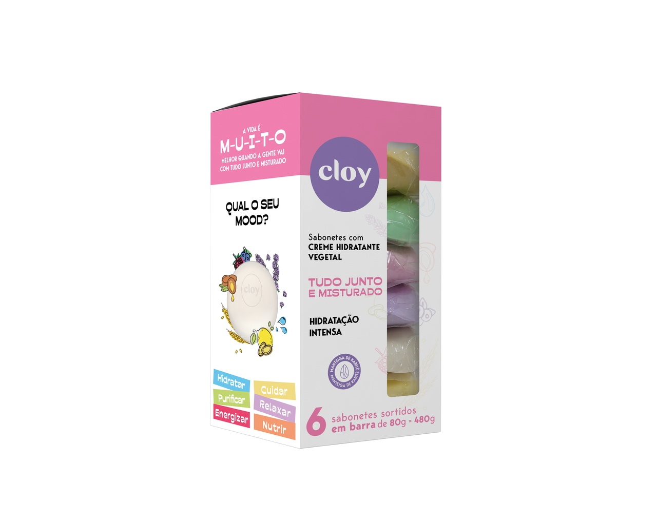 SABONETE CLOY SORTIDOS 80GR C/6UN                                                                   