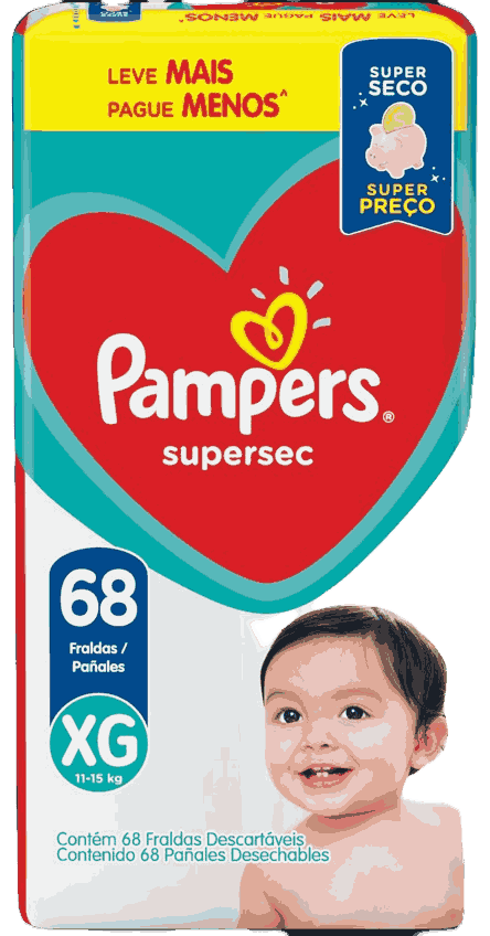 FRALDA PAMPERS SS XG JUMBO C/68UN                                                                   