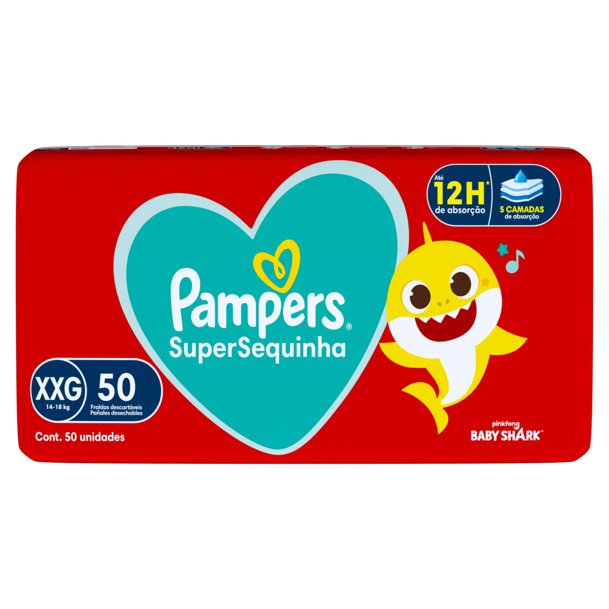 FRALDA PAMPERS SUPERSEQUINHA XXG SUPER C/50UN                                                       