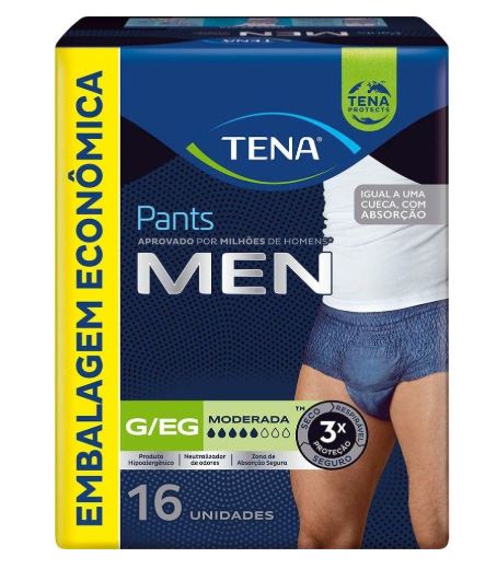 ROUPA INT. TENA PANTS MEN G/EG C/16UN                                                                image number null