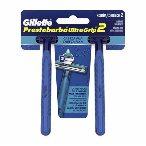 APARELHO PRESTOBARBA GILLETTE ULTRAGRIP 2 COM 2 UNIDADES                                             image number null