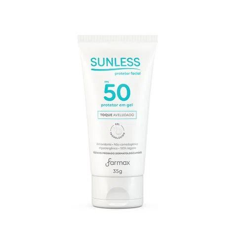 PROTETOR SOLAR FACIAL EM GEL SUNLESS FPS50 35G                                                      