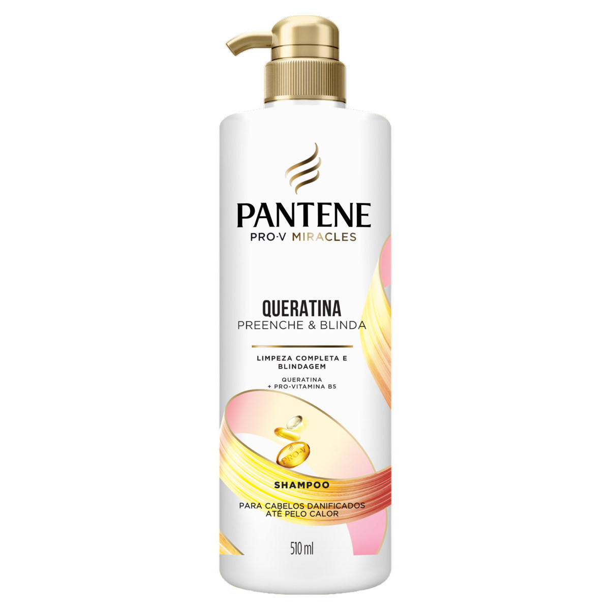 SHAMPOO PANTENE QUERATINA PREENCHE & BLINDA FRASCO 510ML                                            