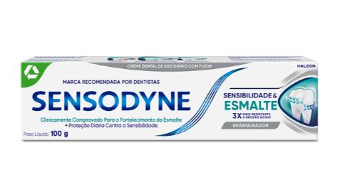 CREME SENSODYNE BRANQUEADOR SENSIBILIDADE & ESMALTE 100G                                            