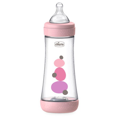 MAMADEIRA PERFECT 5 ROSA FLUXO RAPIDO CHICCO 300ML                                                  