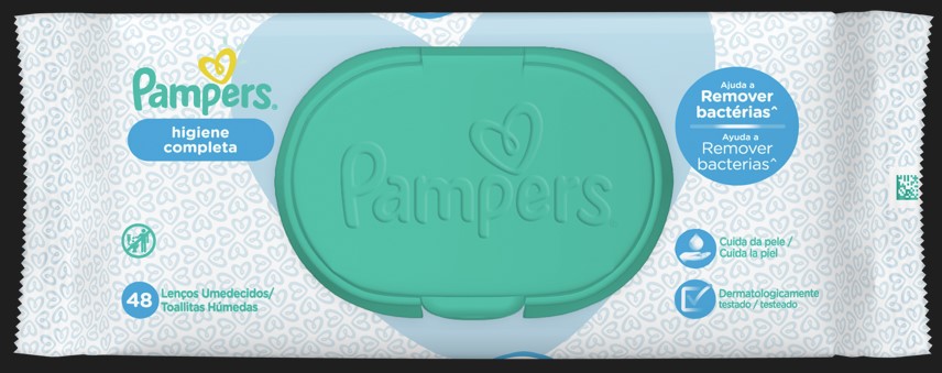 TOALHINHAS PAMPERS HIGIENE COMPLETA 48 UNIDADES                                                     