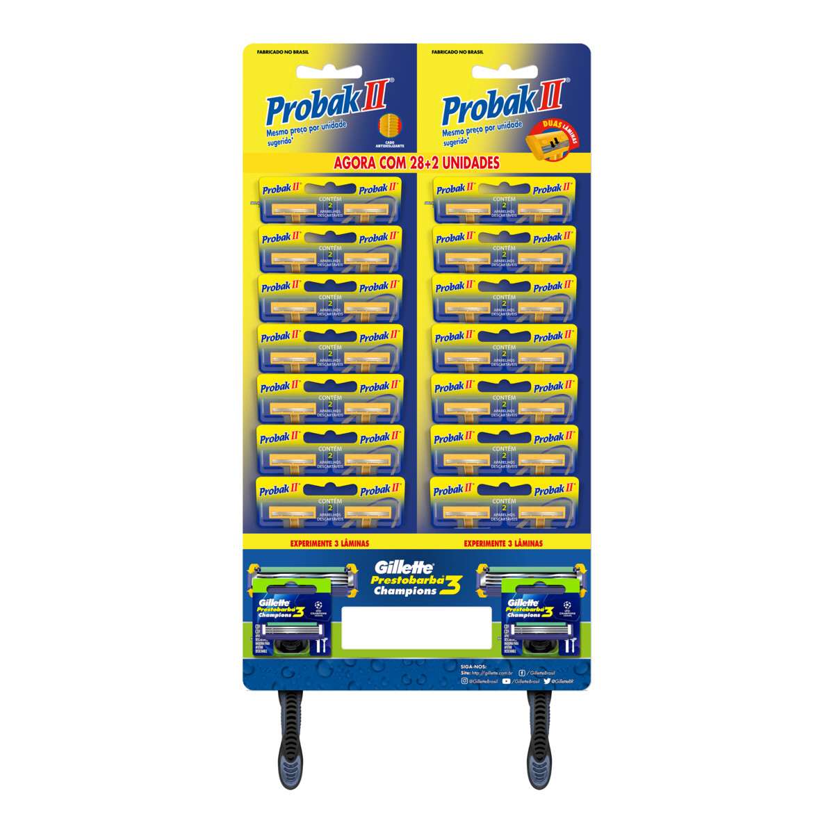 APARELHO PROBAK II 2 EMBALAGENS COM 14 UNIDADES + APARELHO GILLETTE PRESTOB                          image number null