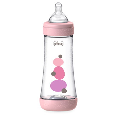 MAMADEIRA PERFECT 5 ROSA FLUXO RAPIDO CHICCO 300ML                                                   image number null