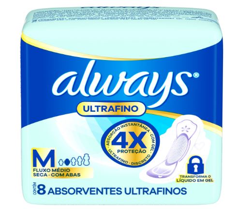 ABSORVENTE ALWAYS ULTRA SECA COM 8UN                                                                