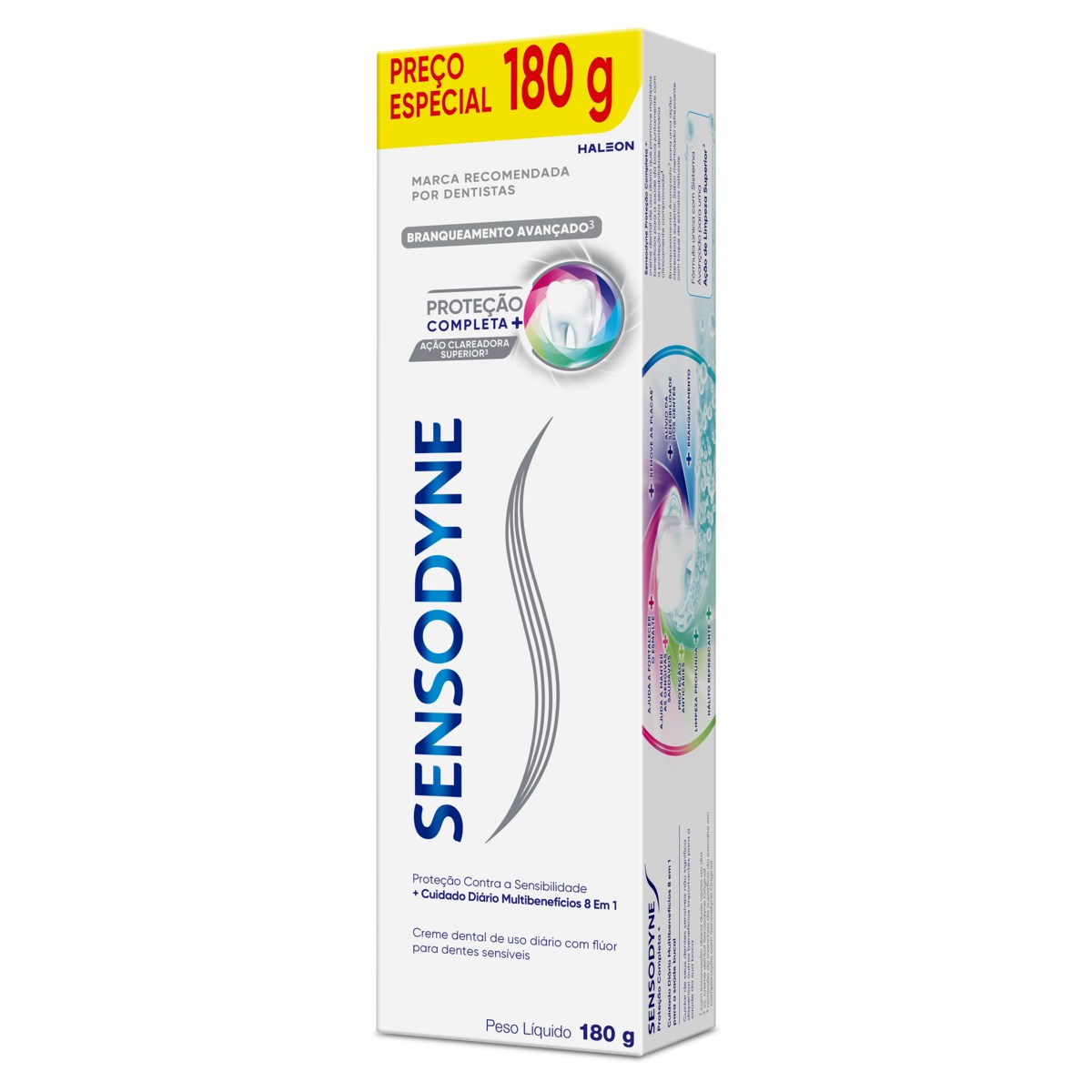 NOVO CREME SENSODYNE PROTECAO COMPLETA 180G PROMOÇÃO                                                