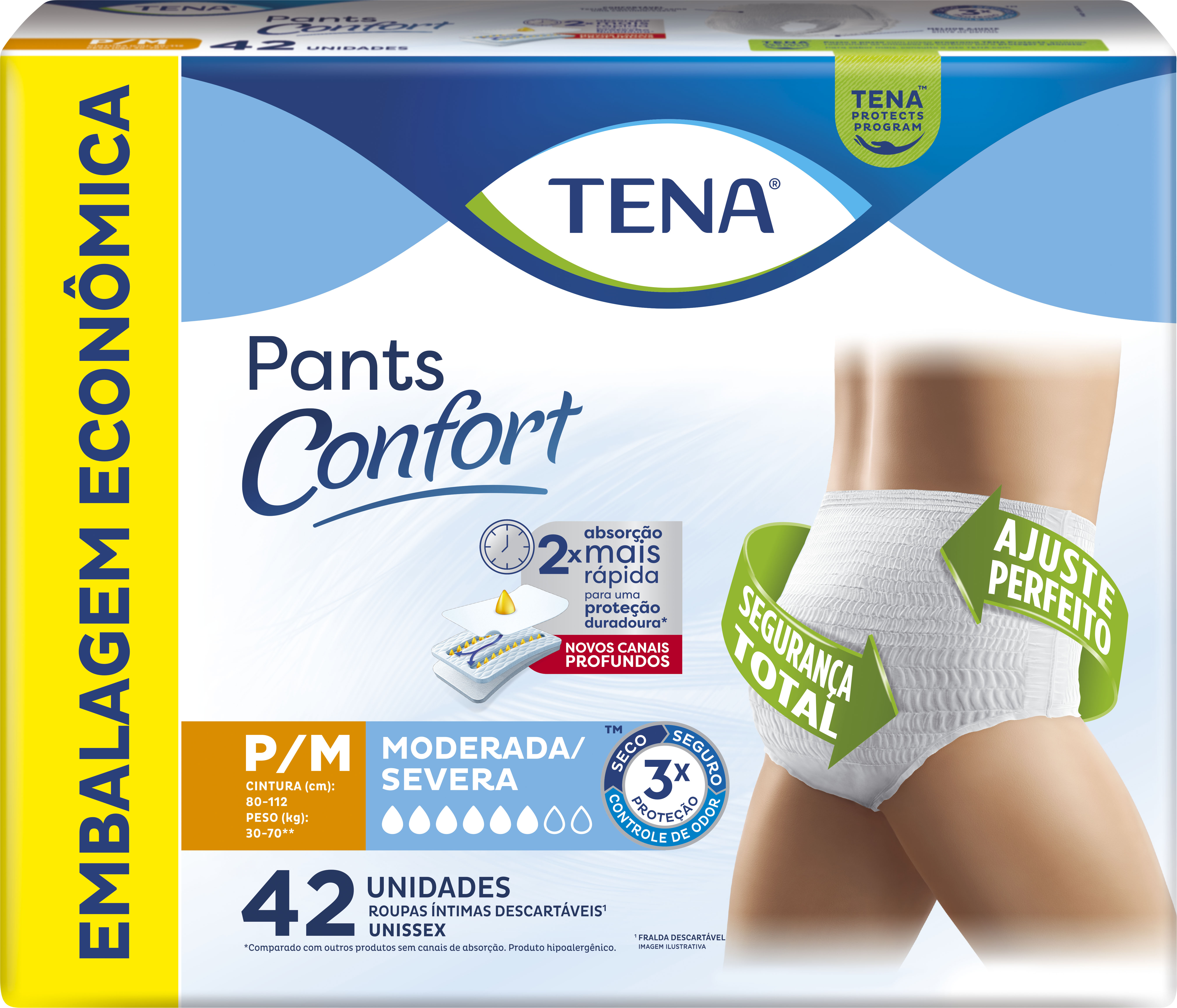 ROUPA INTIMA TENA PANTS CONFORT P/M C/42UN                                                          
