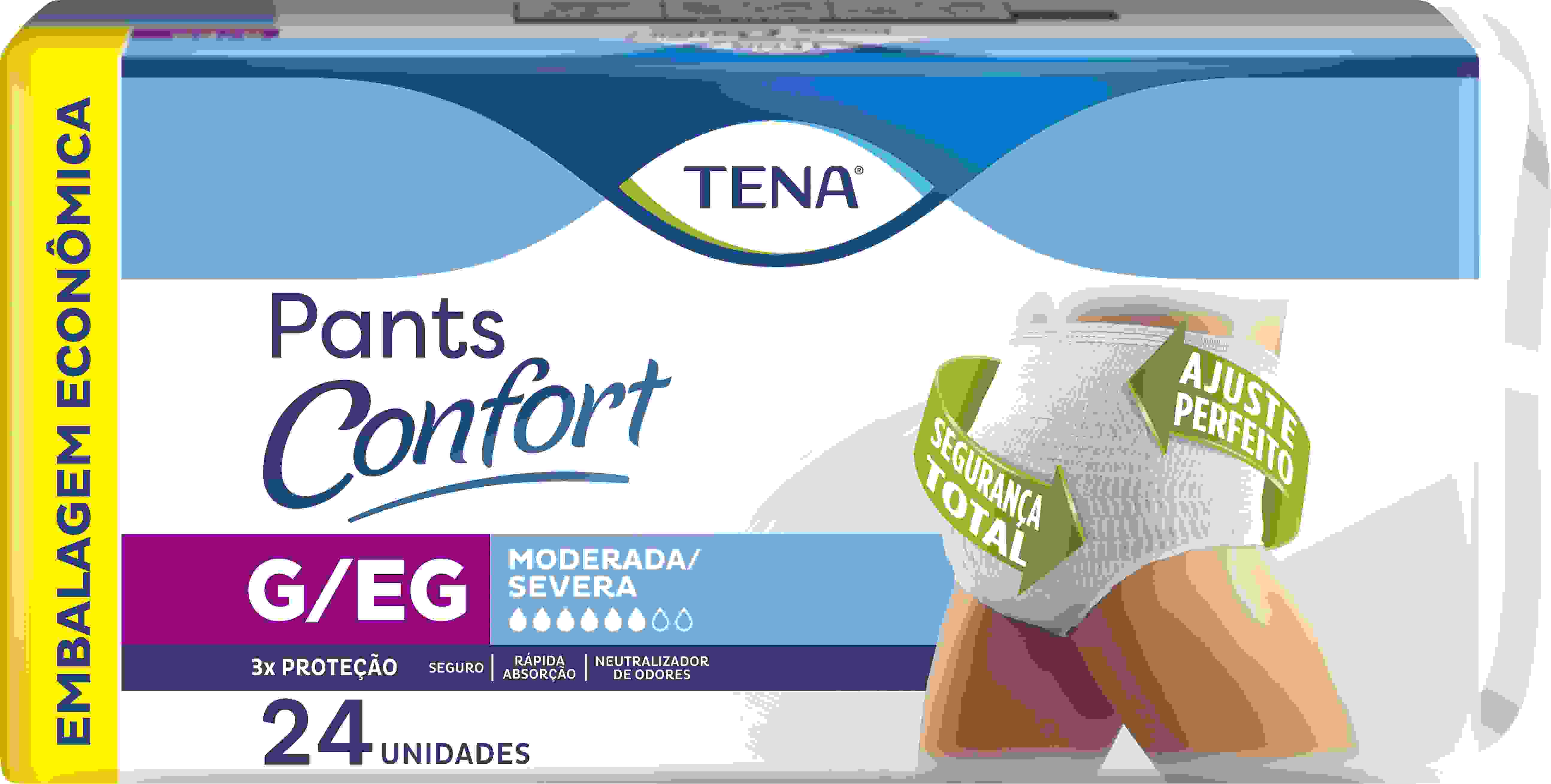 ROUPA INTERNA TENA PANTS CONFORT G E EG COM 24 UNIDADES                                              image number null