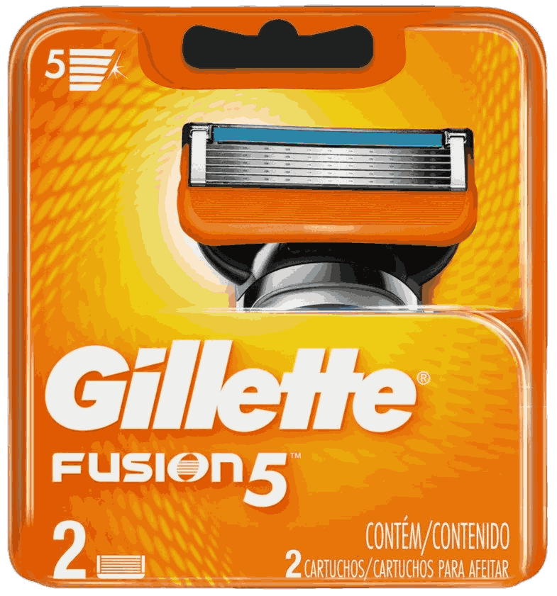 CARGA GILLETTE FUSION 5 COM 2 UNIDADES                                                              