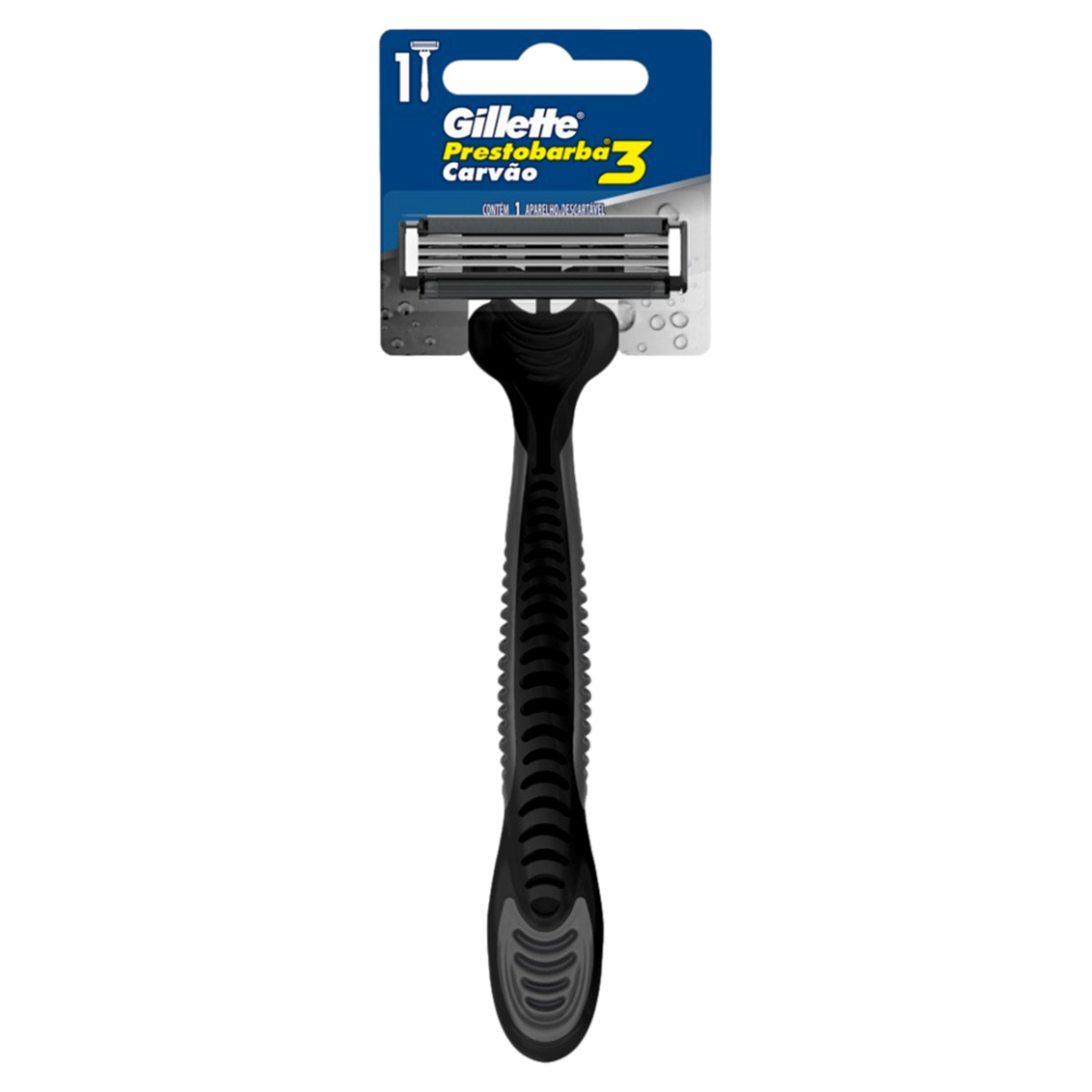 APARELHO PRESTOBARBA 3 OS CARVAO GILLETTE C/1UN                                                     