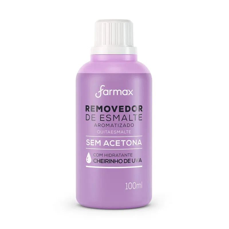 REMOVEDOR DE ESMALTE S/ACETONA FARMAX UVA 100ML                                                     