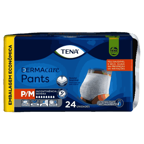 ROUPA INT.TENA PANTS DERMACARE P/M C/24UN                                                           