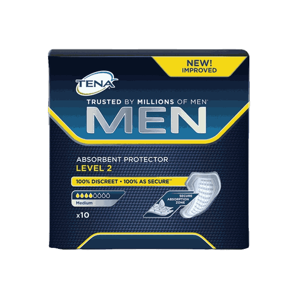ABSORVENTE TENA MEN LEVEL 2 MEDIUM COM 10 UNIDADES                                                   image number null