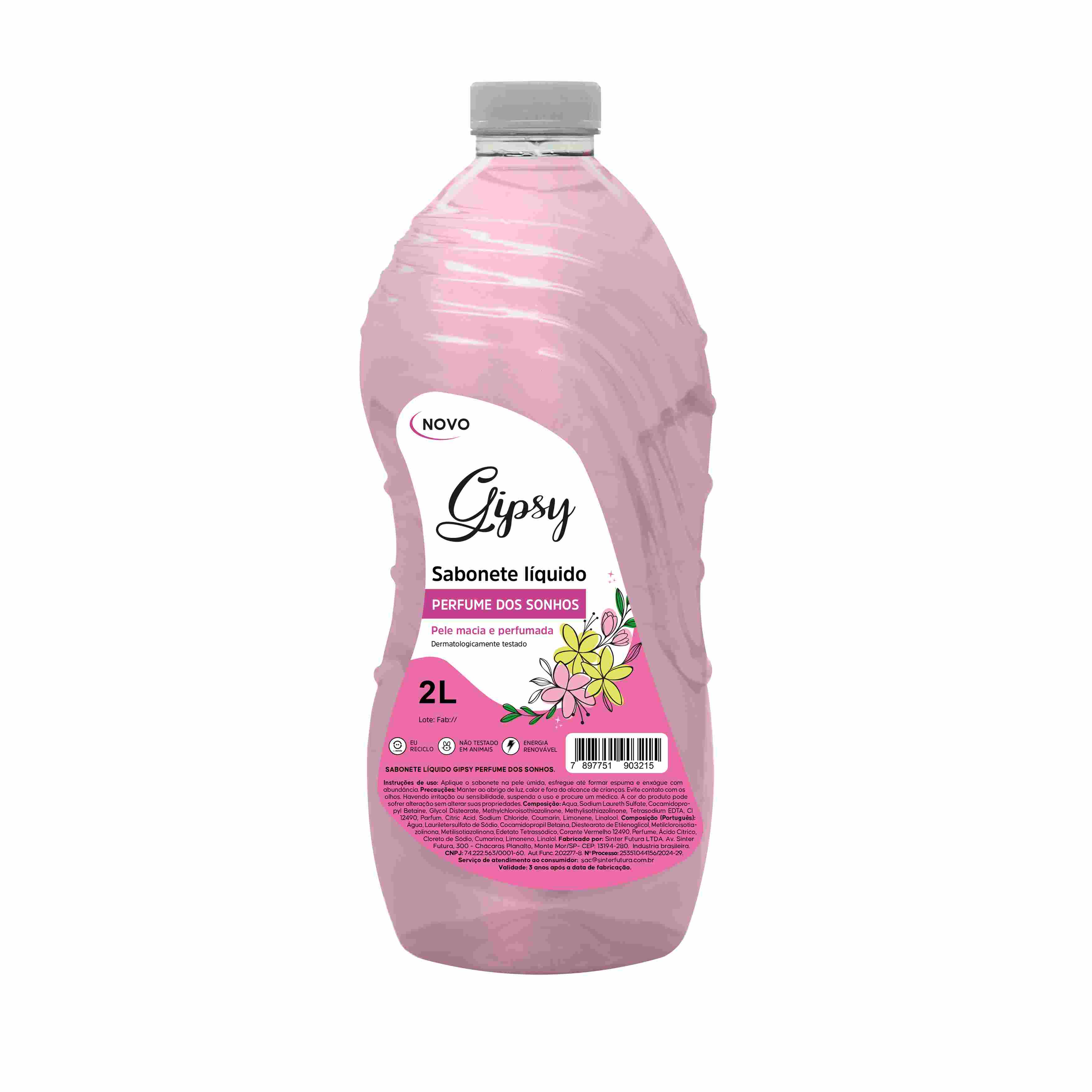 SABONETE LIQUIDO GIPSY PERFUME DOS SONHOS 2LT                                                       