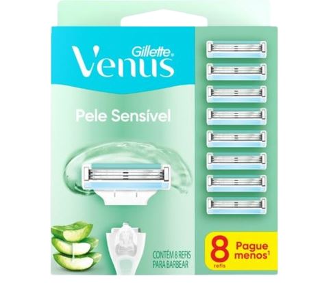 CG DEPILAT VENUS PELE SENS GILLETTE C/8UN LMPM                                                      
