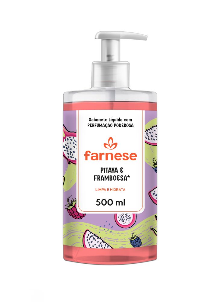 SABONETE LIQ.FARNESE PITAYA E FRAMBOESA 500ML                                                       