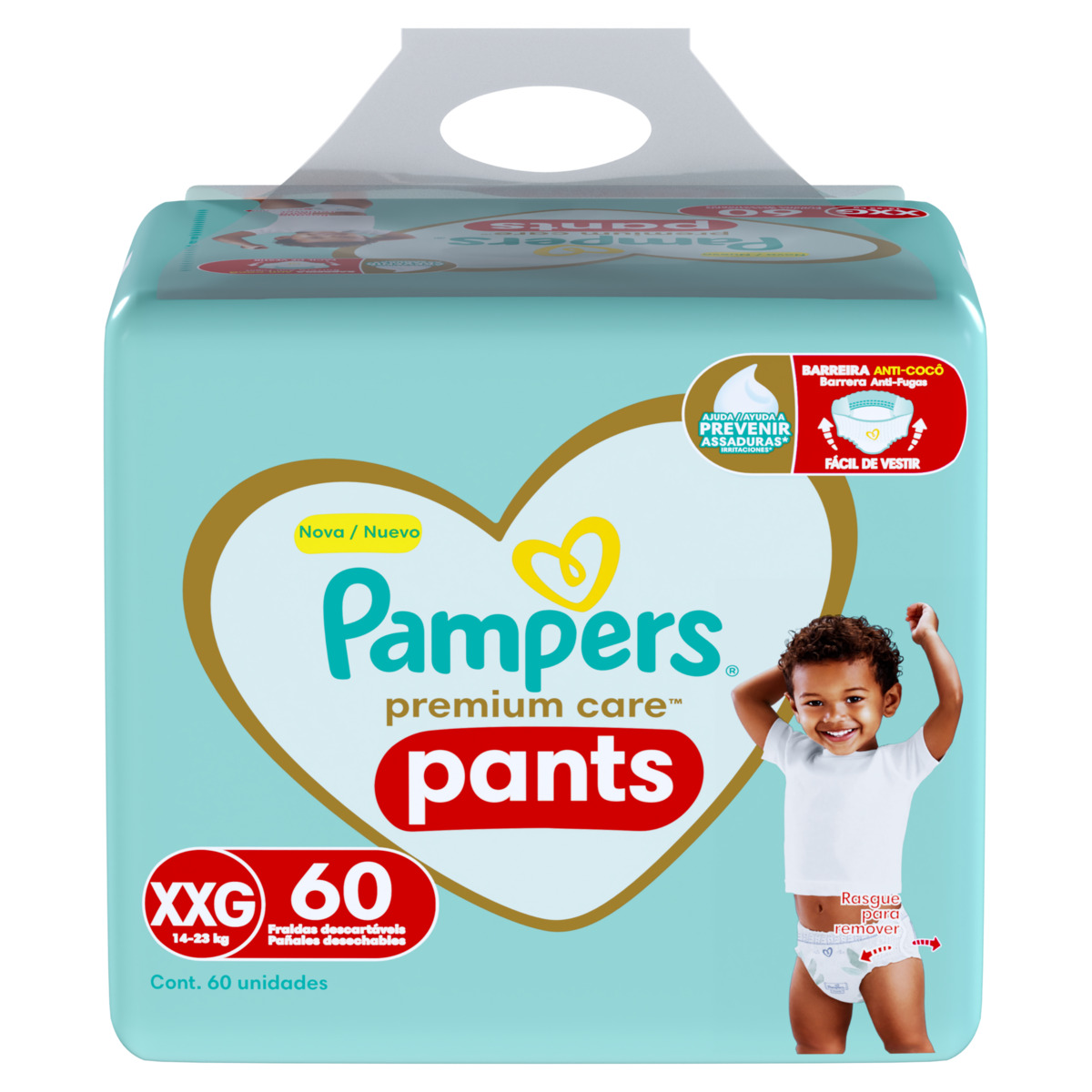 FRALDA PAMPERS PANTS PC XXG TOP C/60UN                                                              