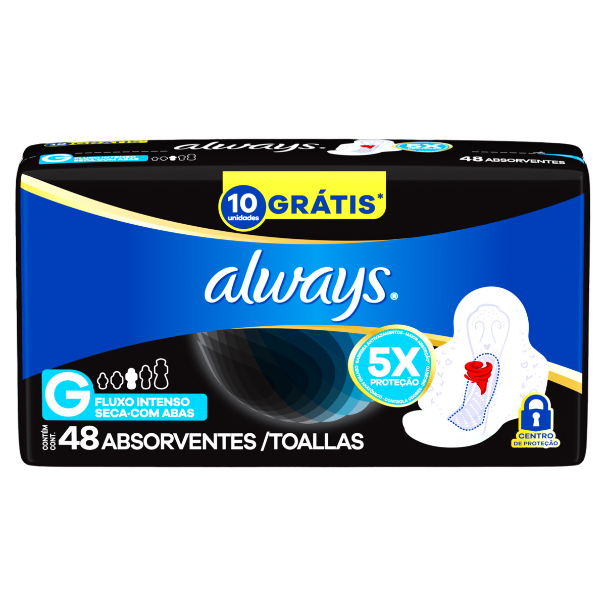 ABS.ALWAYS M.SECA NOTURNO C/ABAS LV48PG40                                                           