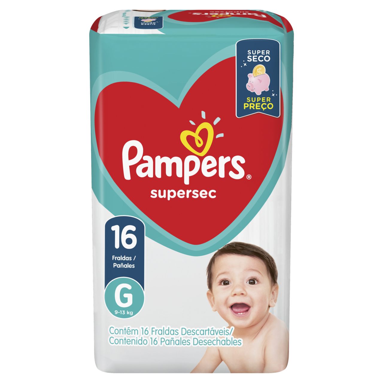 FRALDA PAMPERS SS G ECONOMICA C/16UN                                                                