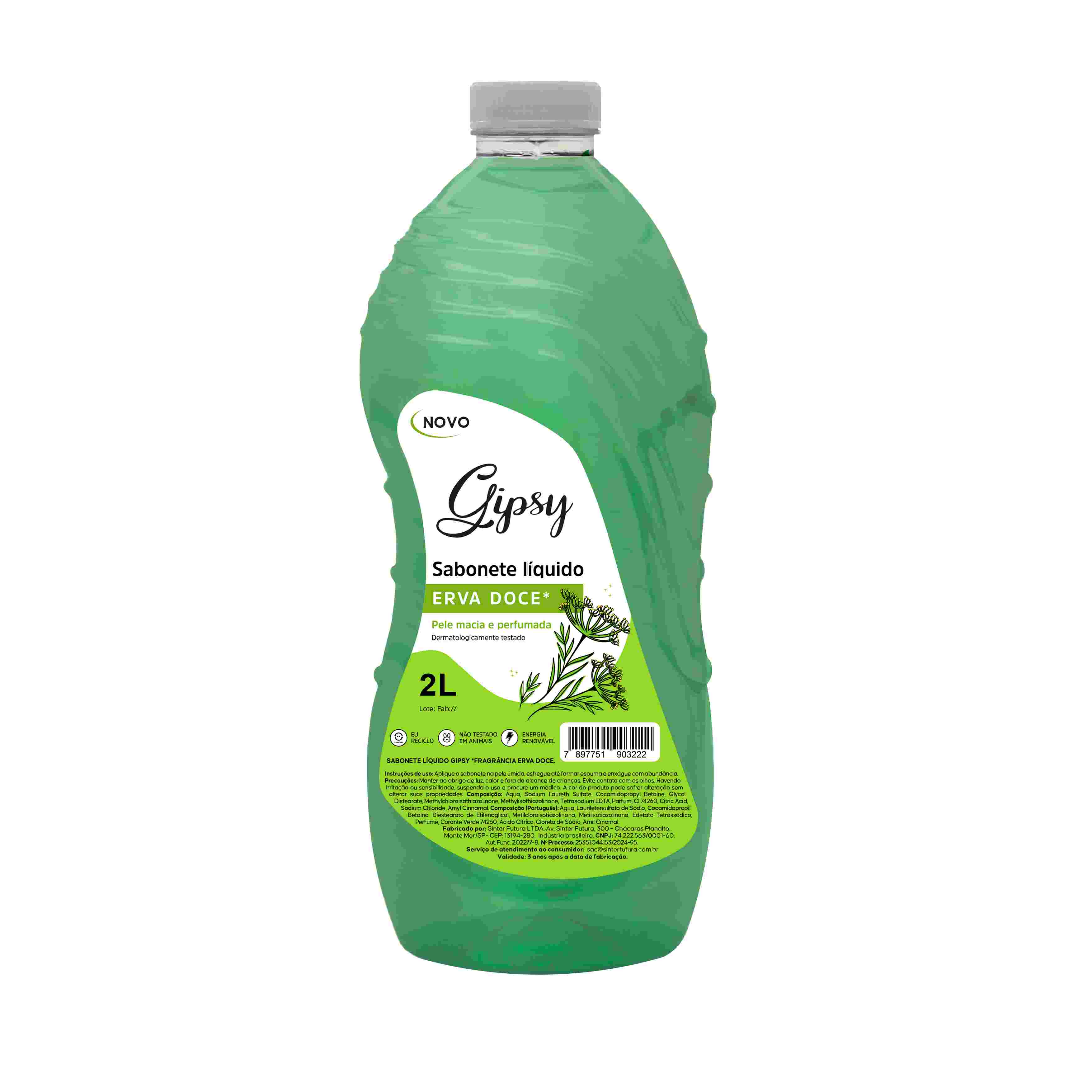 SABONETE LIQUIDO GIPSY ERVA DOCE 2LT                                                                
